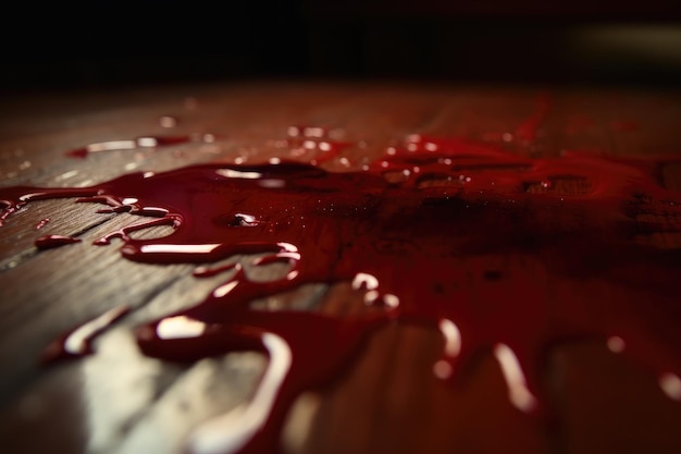 Foto cena de sangue com vibrações sangrentas vermelhas