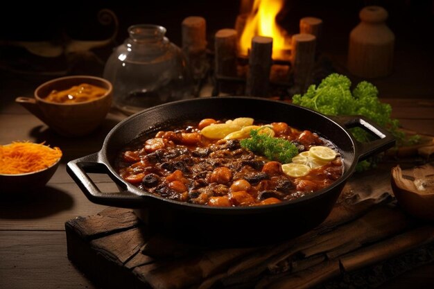 La cena de la enchilada ardiente