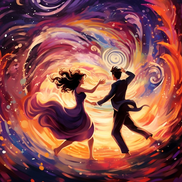 Cena extravagante intitulada Whirlwind Waltz