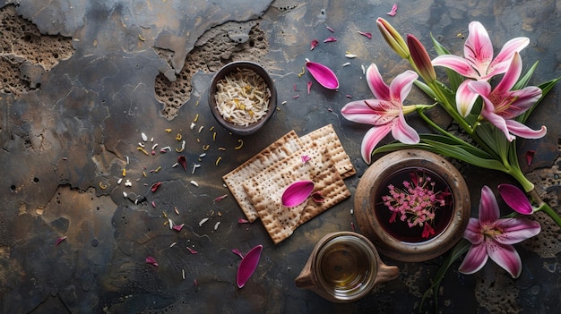 Foto cena histórica reconstituída para o seder da páscoa