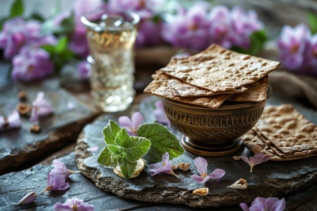 Foto cena histórica reconstituída para o seder da páscoa