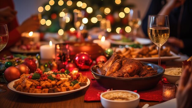 Cena de Navidad con la familia