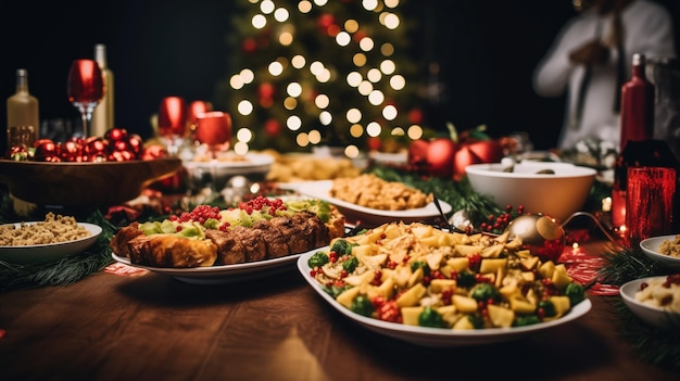 Cena de Navidad con la familia