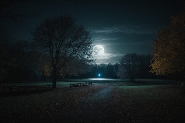 Cena noturna de inverno