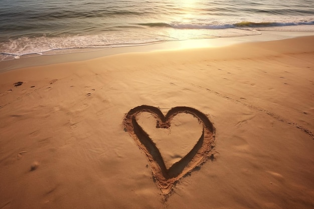 Foto cena romântica de praia com um casal com as iniciais 00560 01