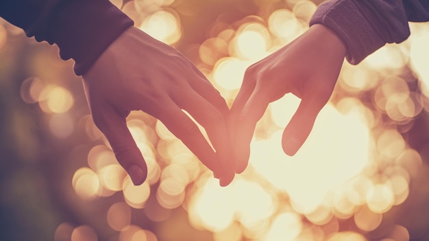 Cena romântica do Dia dos Namorados com um casal de amor eterno capturado com um efeito vintage