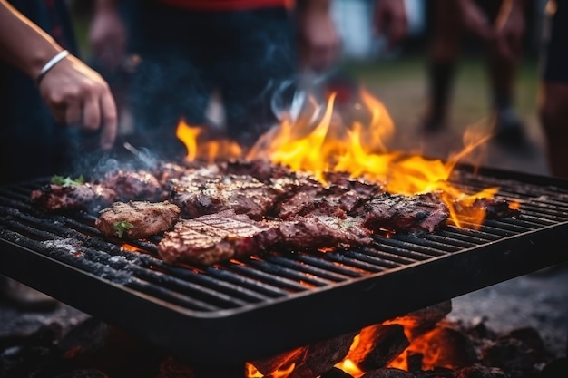 Cena rústica de pessoas em gráficos científicos gerados por IA