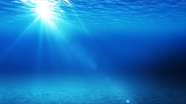 Cena submarina azul tranquila com espaço para cópia