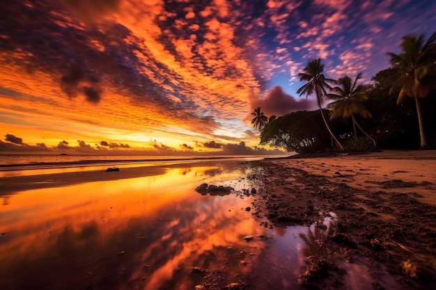 Cenário Crepúsculo Beachscape