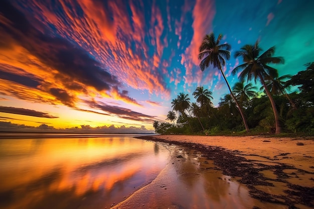 Cenário Crepúsculo Beachscape