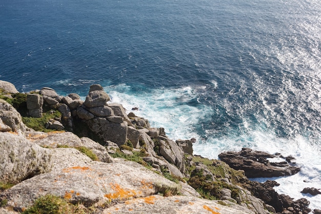 Cenário da bela paisagem do cabo finisterra.