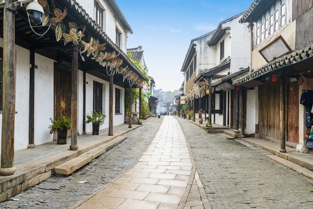 Cenário da cidade antiga de Zhouzhuang, Suzhou, China