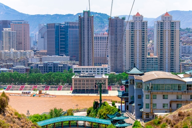 Cenário da cidade de lanzhou, província de gansu, china