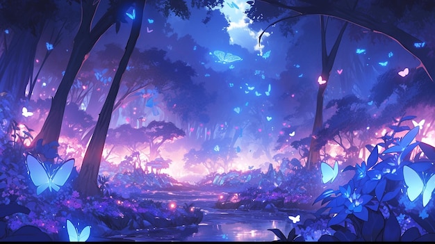 Cenário de floresta de anime [1920x1080] Precisa de anime de