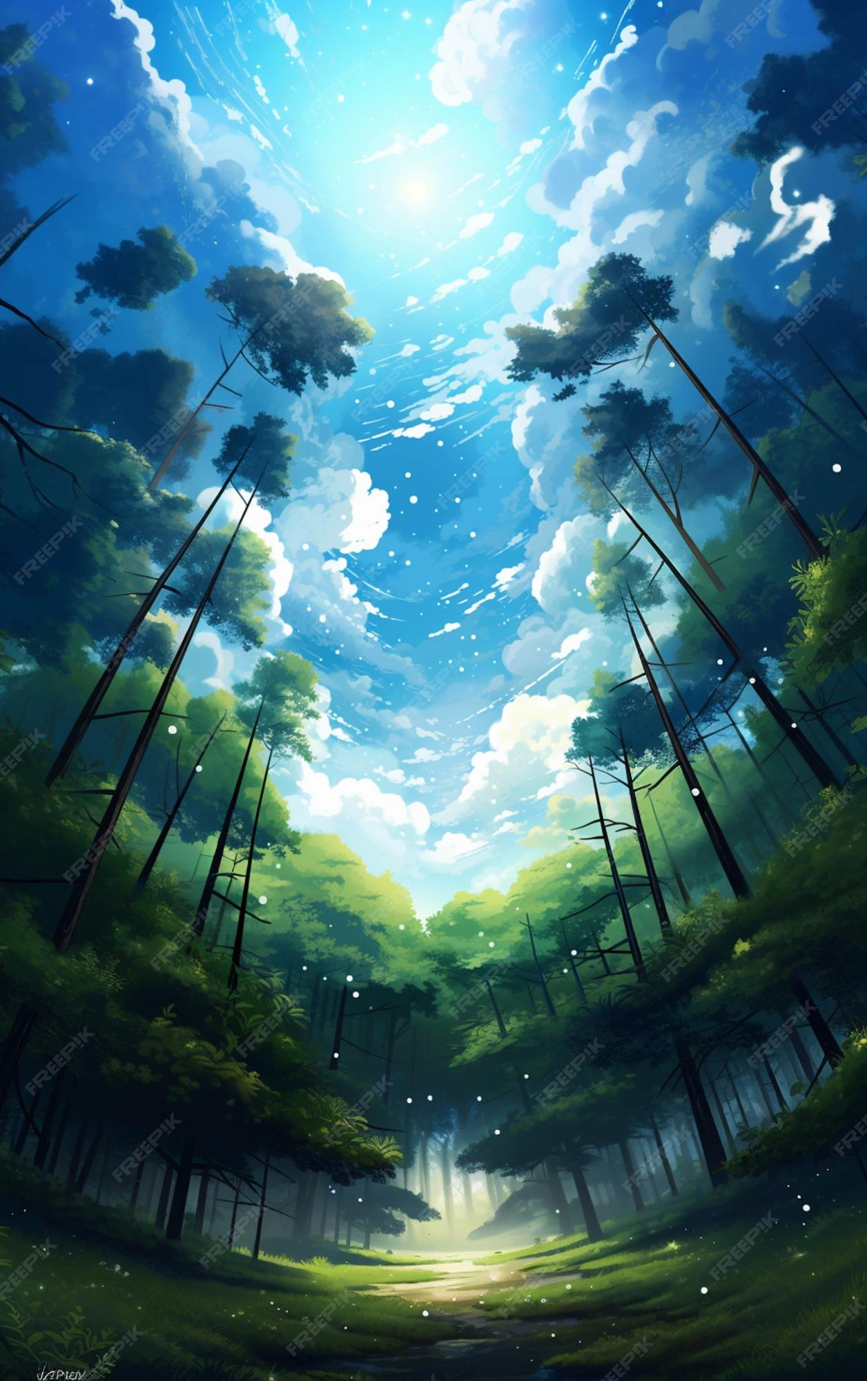 Cenário de floresta de anime [1920x1080] Precisa de anime de