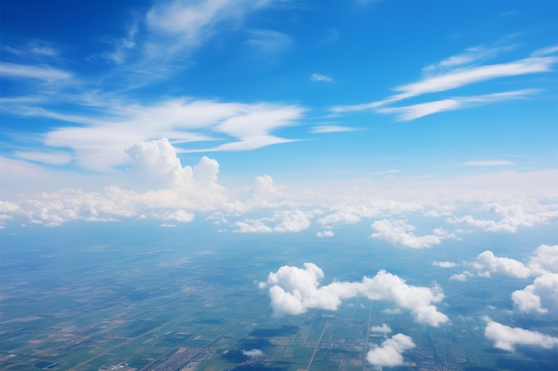 Cenário de céu azul nublado com nuances texturais cativantes