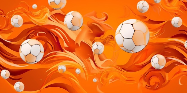 Cenário de equipe esportiva laranja fundo pastel laranja ornamento esportivo moderno