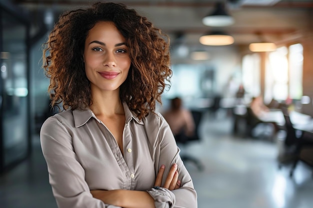 Foto cenário de escritório moderno celebrando a liderança feminina para o dia da mulher