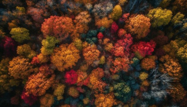 Cenário de folha subaquática de decoração de padrão de flor fractal gerado por IA