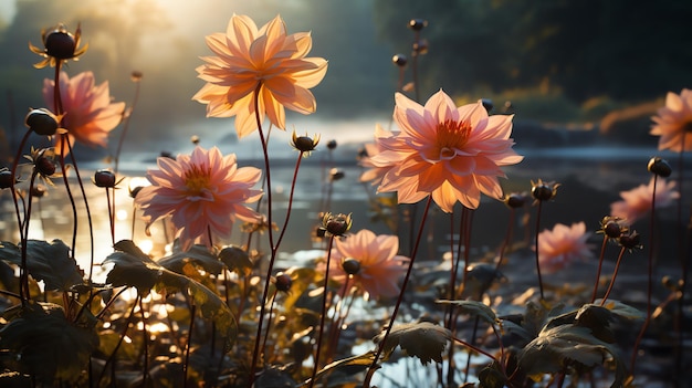 cenário de lindo campo de flores