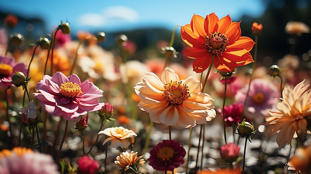 cenário de lindo campo de flores