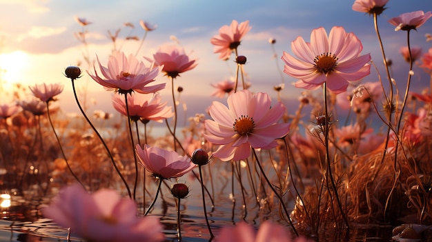 cenário de lindo campo de flores