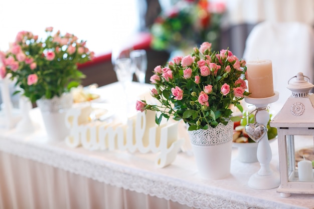 Cenário de mesa de casamento