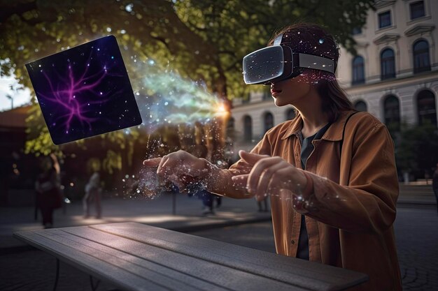 cenário de realidade virtual inspirado em fantasia com jogabilidade interativa