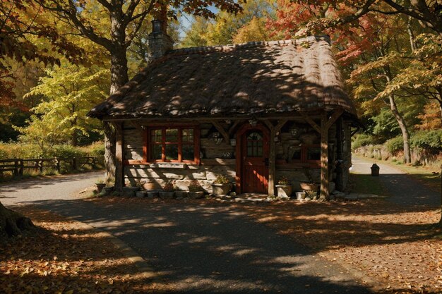 cenário de uma velha casa de campo