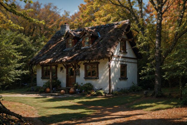 cenário de uma velha casa de campo