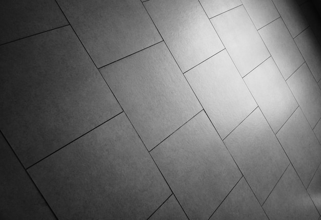 Cenário diagonal de textura de piso preto e branco