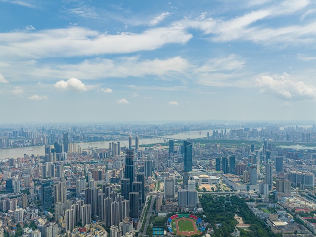 Cenário do horizonte da cidade de Wuhan CBD