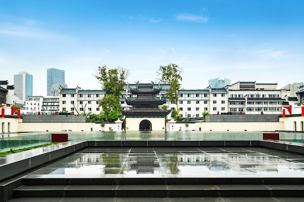 Cenário do Templo de Confúcio em Nanjing, China