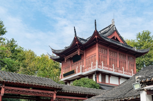 Foto cenário do templo de confúcio na província de nanjing jiangsu, china