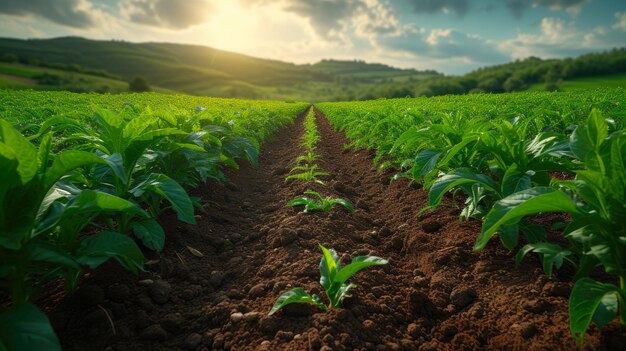 Cenas agrícolas rurais vibrantes da colheita