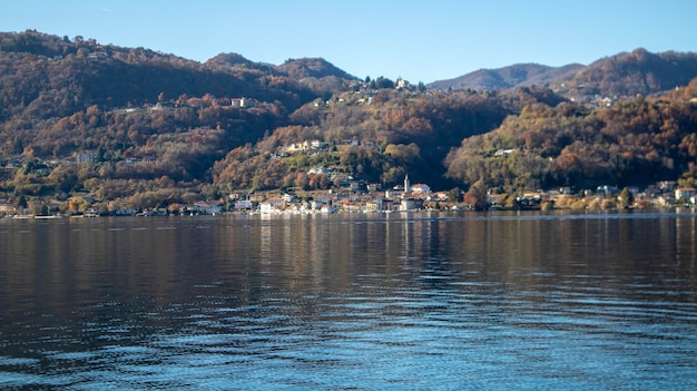 Foto cenas do lago orta itália europa