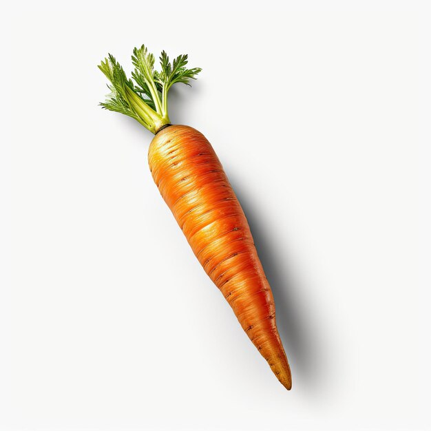 Foto cenoura isolada no fundo branco generative ai