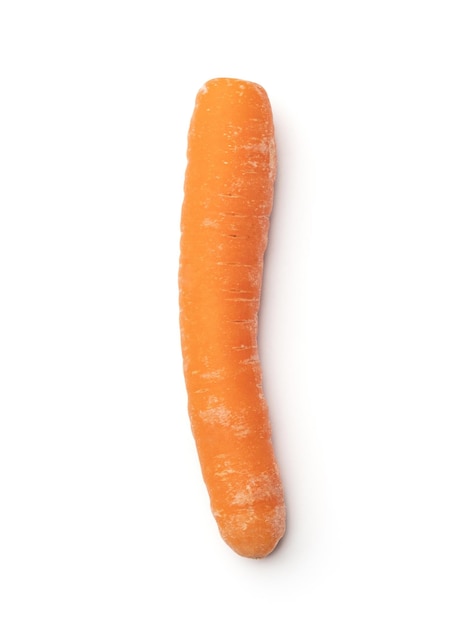 Cenoura madura em branco