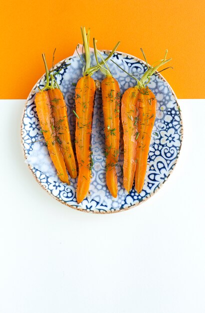 Foto cenouras assadas deliciosas