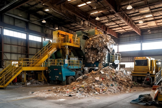 Central de triagem de resíduos ambientais Reciclagem ecológica de resíduos Ai generative