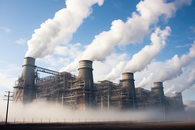 Foto la central eléctrica de carbón emite contaminantes en el valle de latrobe, australia