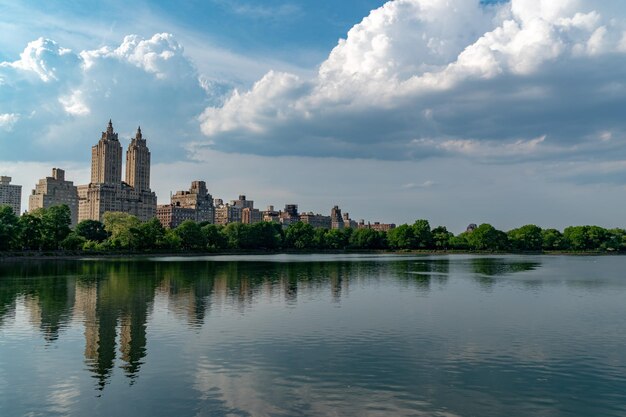 Foto central park lago nueva york