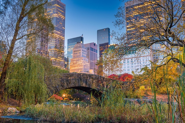 Central Park durante el otoño en la ciudad de Nueva York