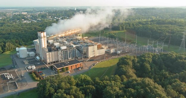 Central térmica de trabajo con humo