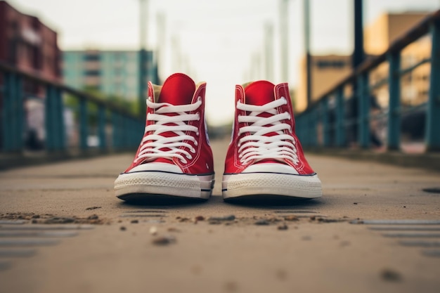 Foto centrando la atención en la captura artística de los éxitos de red converse allstar