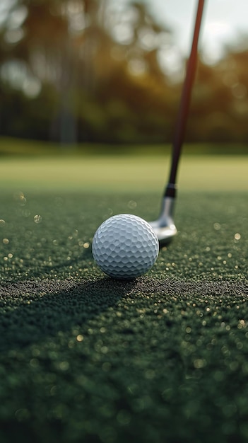 Centrarse en la pelota de golf