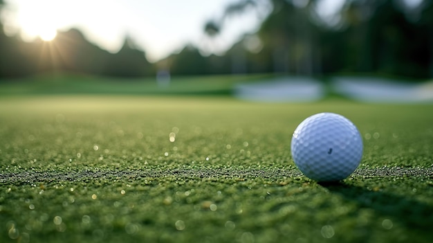 Centrarse en la pelota de golf