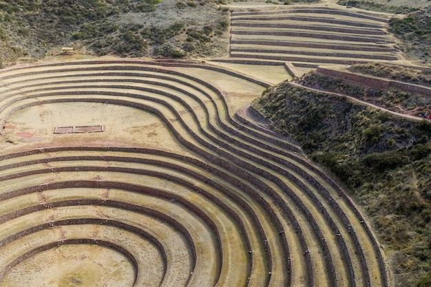 Centro arqueológico de moreia urubamba cuzco peru