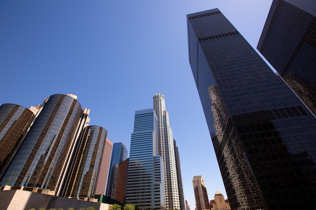 Centro cidade, la angeles, skyline, califórnia