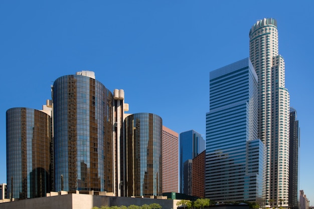 Centro cidade, la angeles, skyline, califórnia